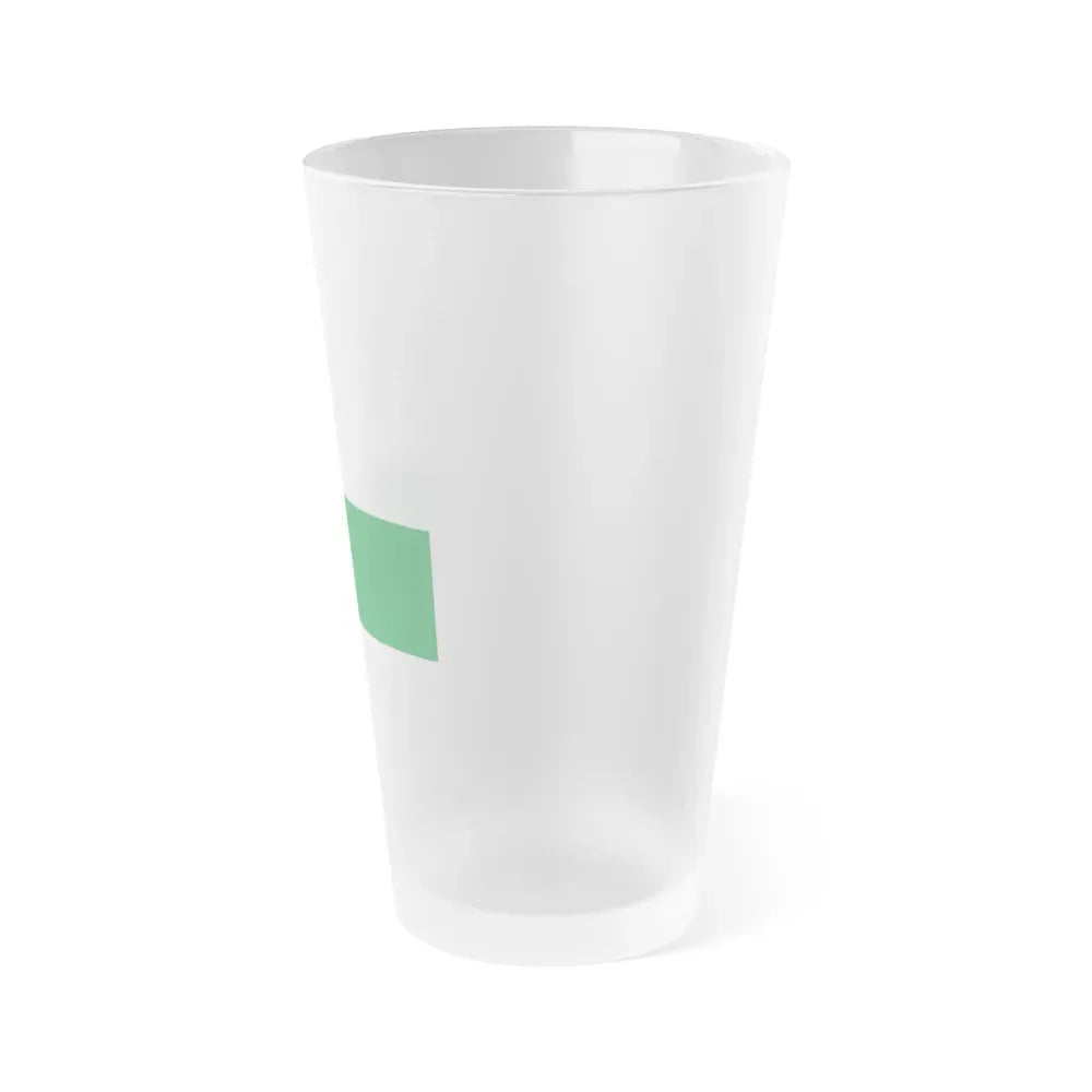 Flag of Milagro Ecuador - Frosted Pint Glass 16oz - Go Mug Yourself