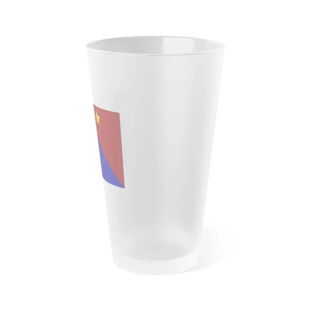 Flag of Milne Bay Papa New Guinea - Frosted Pint Glass 16oz - Go Mug Yourself