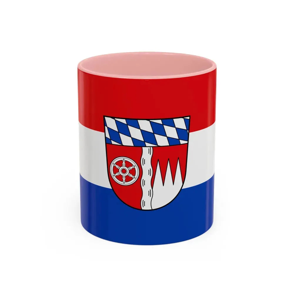 Flag of Miltenberg Germany - Accent Coffee Mug 11oz Pink - Go Mug Yourself