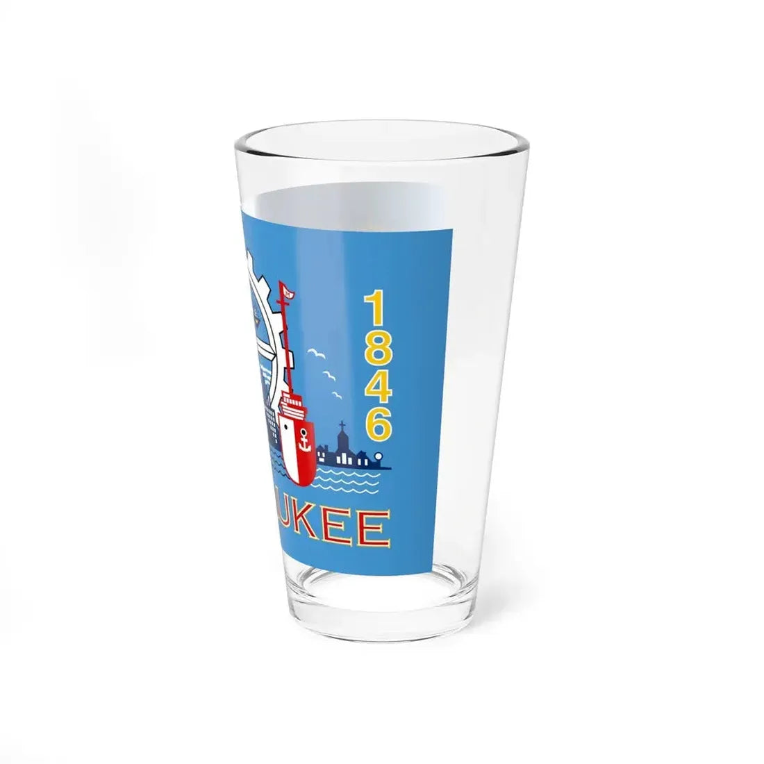 Flag of Milwaukee, Wisconsin - Pint Glass 16oz - Go Mug Yourself