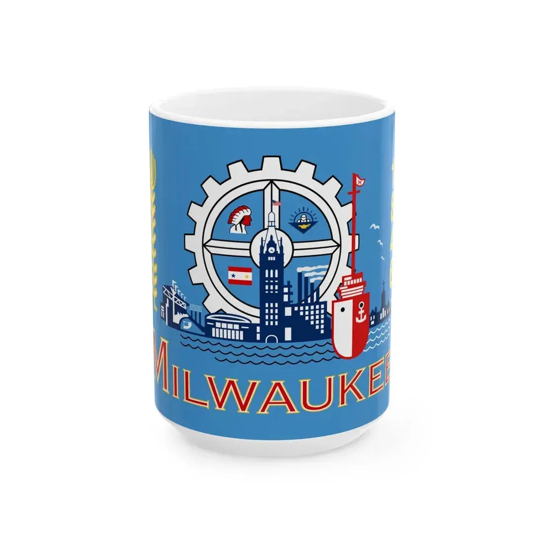 Flag of Milwaukee Wisconsin (United States) White Coffee Mug 15oz - Go Mug Yourself
