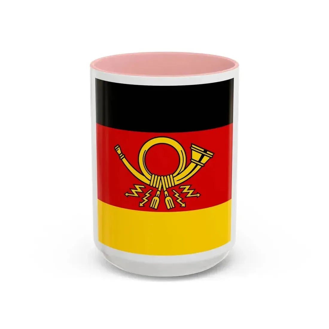 Flag of Minister of Deutsche Bundespost Germany - Accent Coffee Mug 15oz Pink - Go Mug Yourself