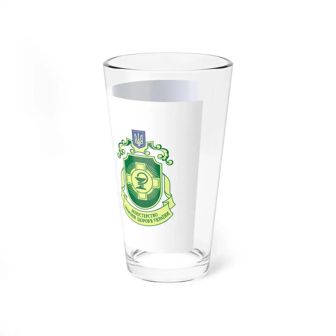 Flag of Ministry of Healthcare of Ukraine (Ukraine) Pint Glass 16oz - Go Mug Yourself