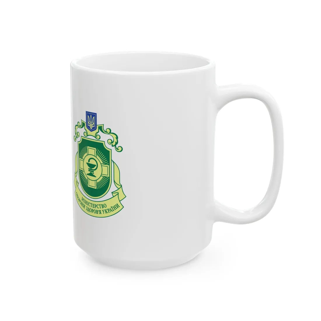 Flag of Ministry of Healthcare of Ukraine (Ukraine) White Coffee Mug - Go Mug Yourself