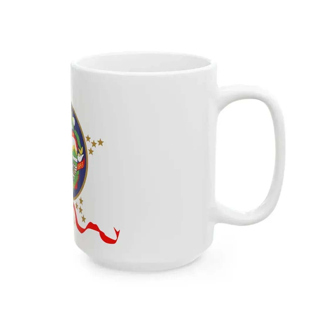 Flag of Minnesota 1893-1957 obverse 3.5 ratio (United States) White Coffee Mug - Go Mug Yourself