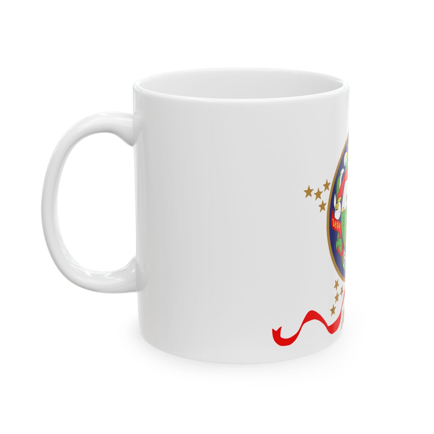 Flag of Minnesota 1893-1957 obverse 3.5 ratio (United States) White Coffee Mug-Go Mug Yourself