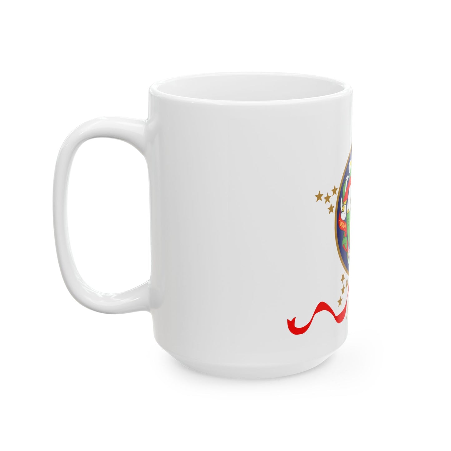 Flag of Minnesota 1893-1957 obverse 3.5 ratio (United States) White Coffee Mug-Go Mug Yourself