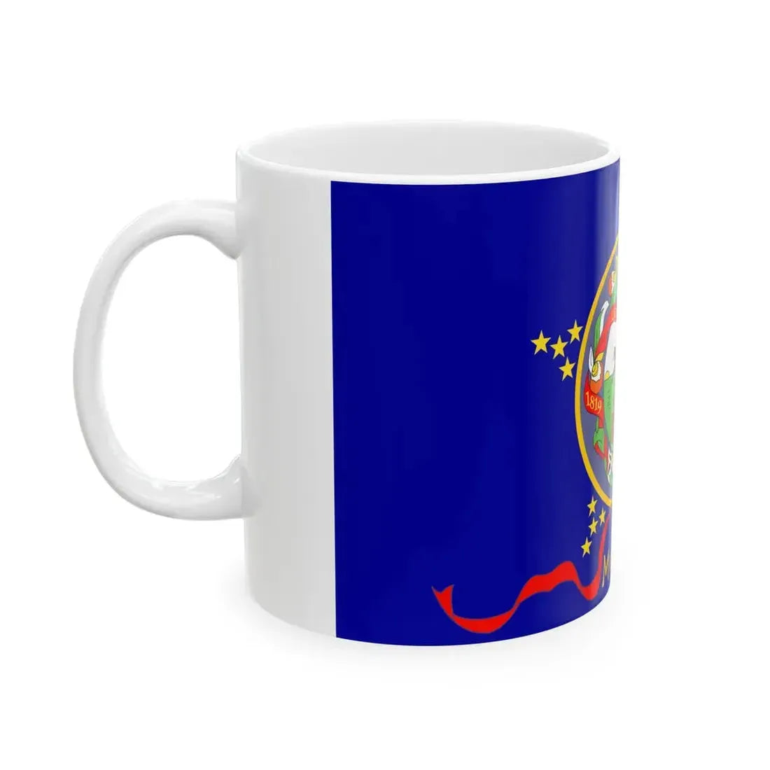 Flag of Minnesota 1893 (United States) White Coffee Mug - Go Mug Yourself