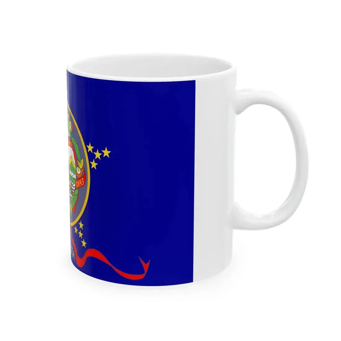Flag of Minnesota 1893 (United States) White Coffee Mug - Go Mug Yourself