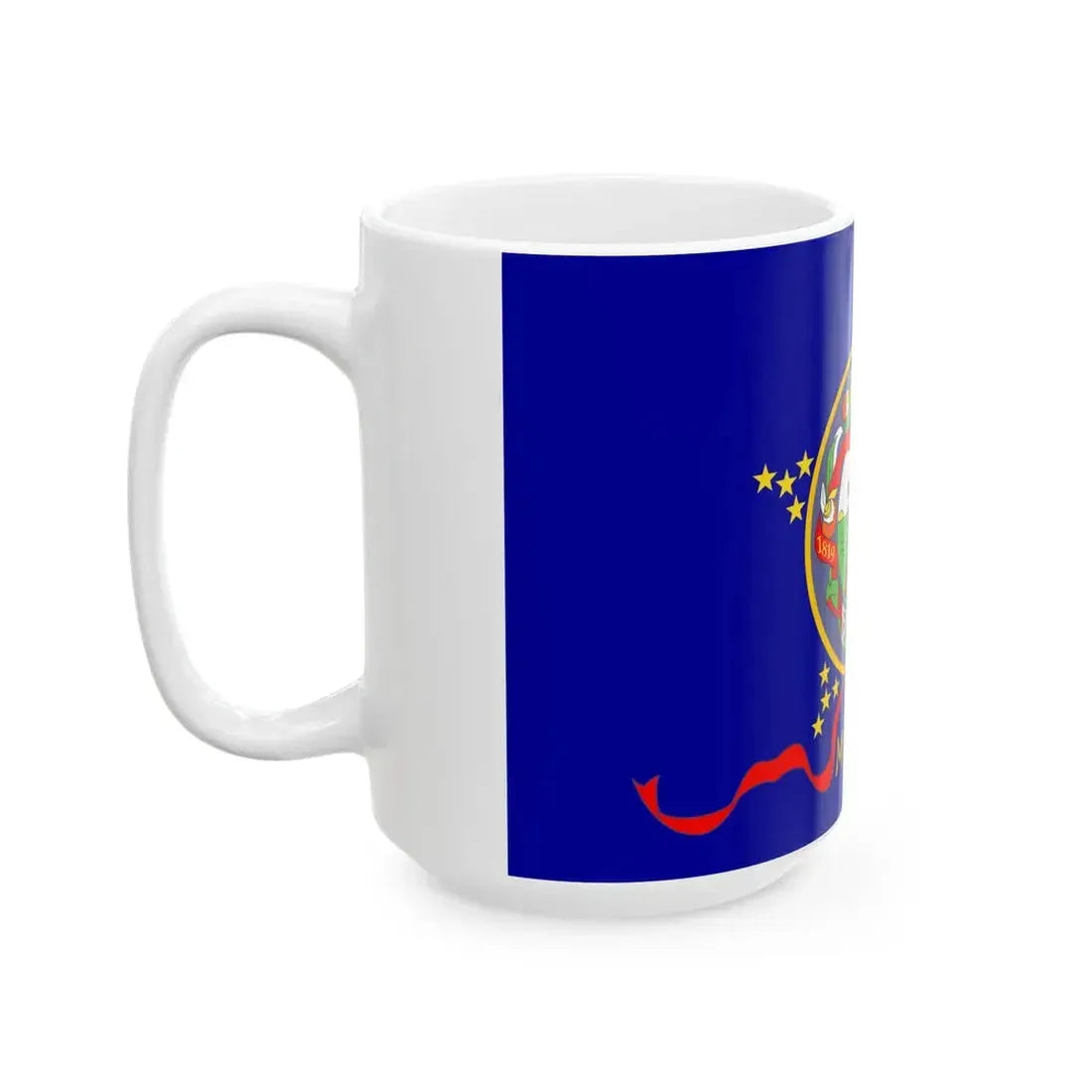 Flag of Minnesota 1893 (United States) White Coffee Mug - Go Mug Yourself