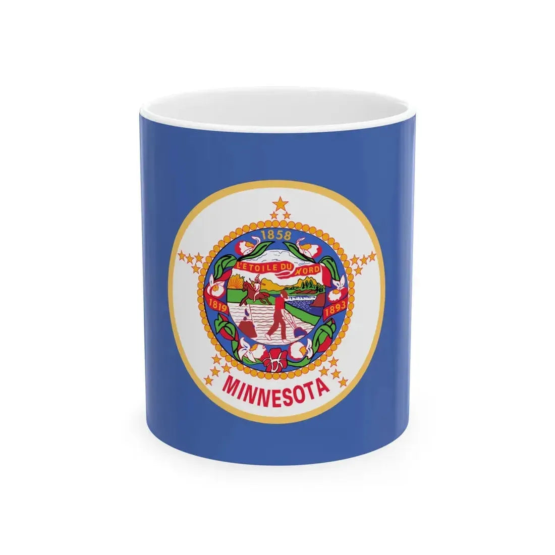 Flag of Minnesota 1983-2024 (United States) White Coffee Mug 11oz - Go Mug Yourself
