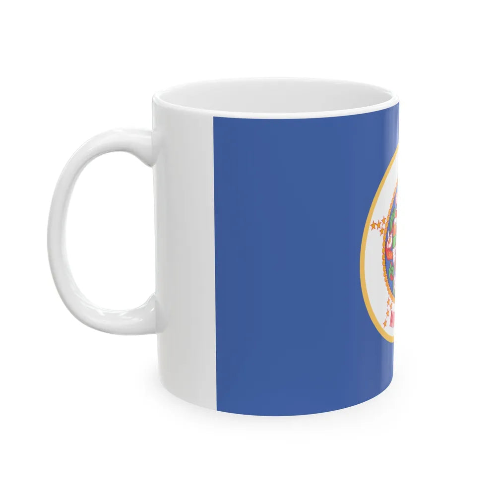 Flag of Minnesota 1983-2024 (United States) White Coffee Mug - Go Mug Yourself