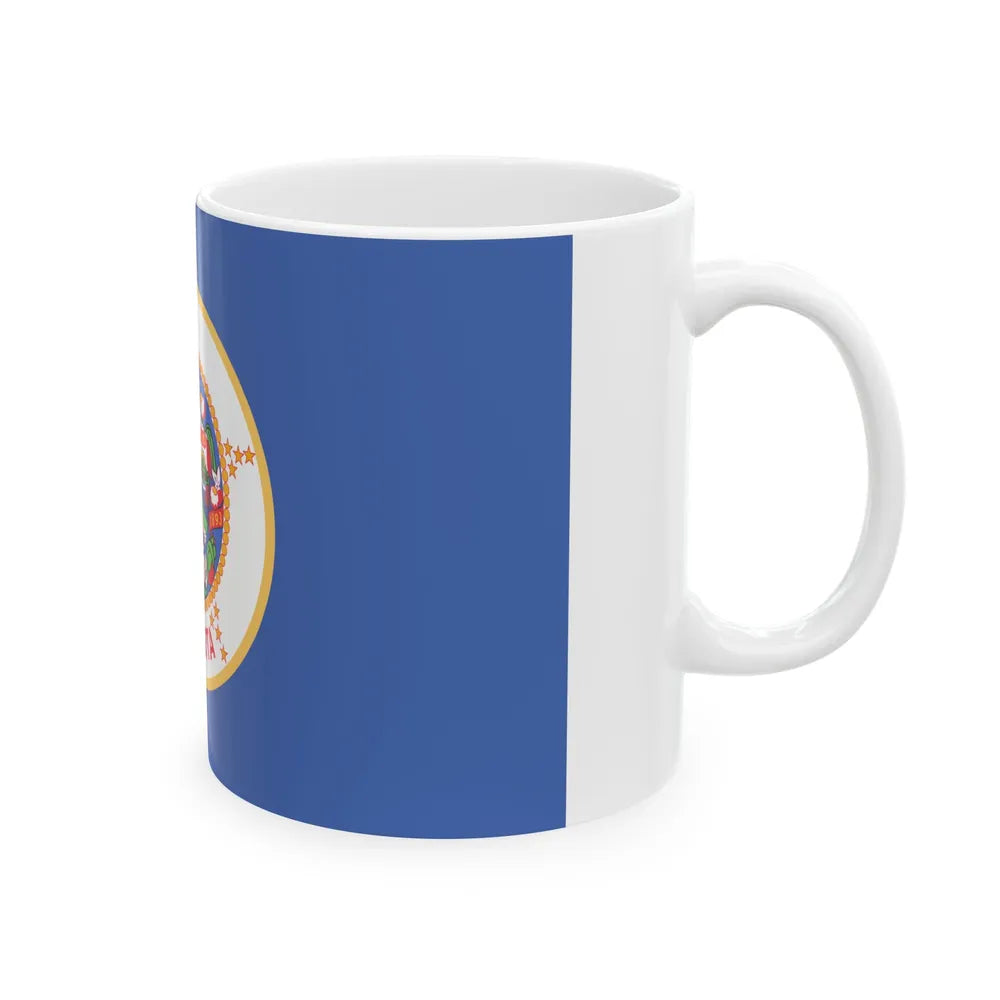 Flag of Minnesota 1983-2024 (United States) White Coffee Mug - Go Mug Yourself