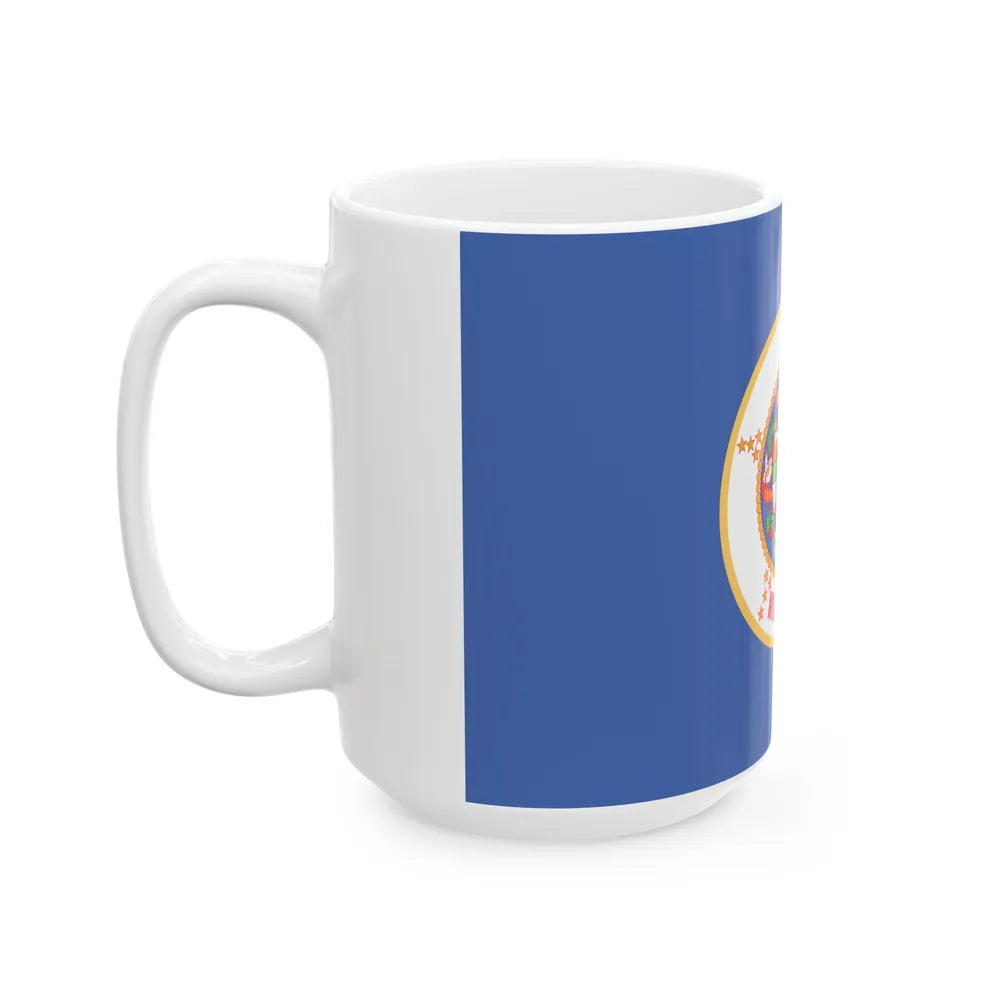 Flag of Minnesota 1983-2024 (United States) White Coffee Mug - Go Mug Yourself