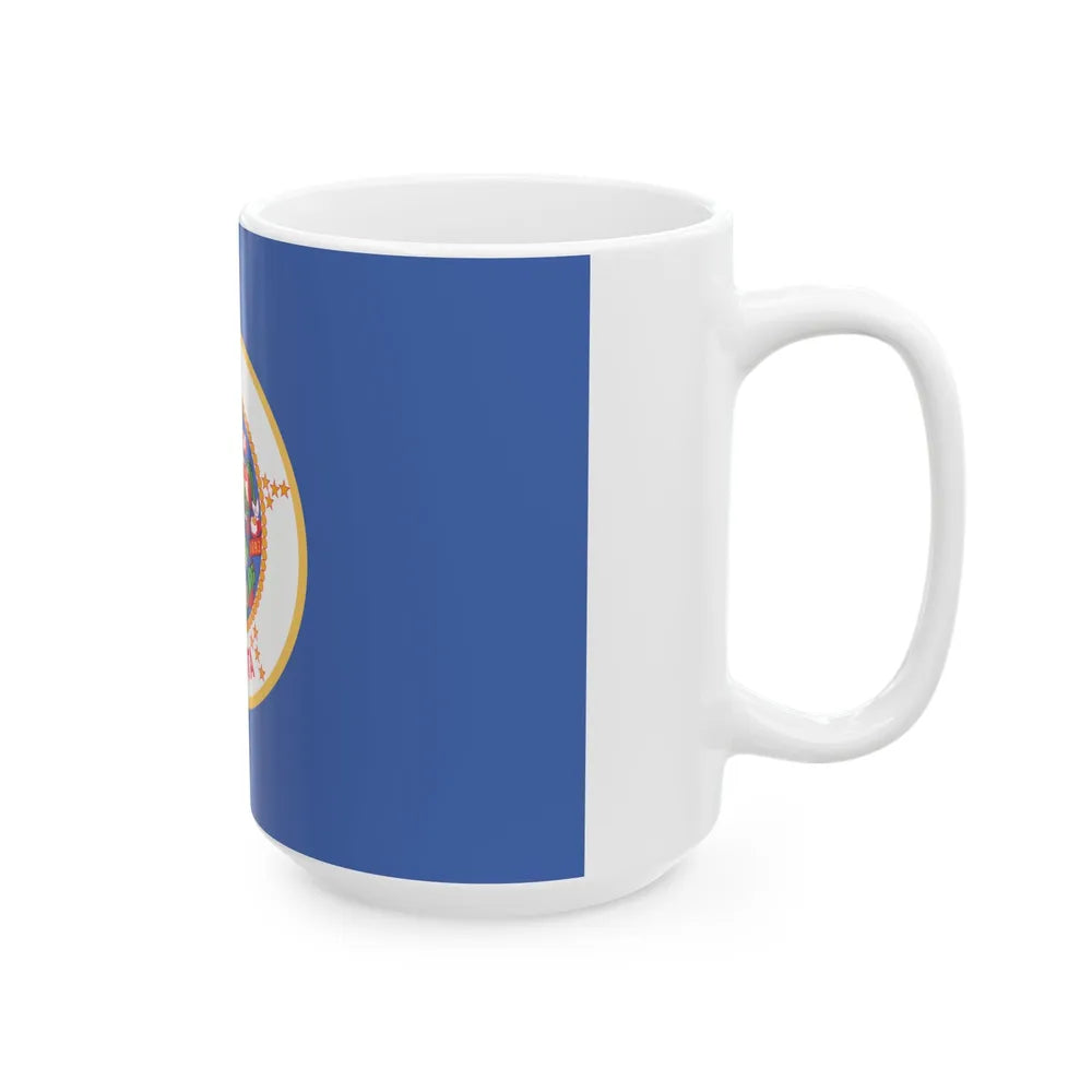Flag of Minnesota 1983-2024 (United States) White Coffee Mug - Go Mug Yourself