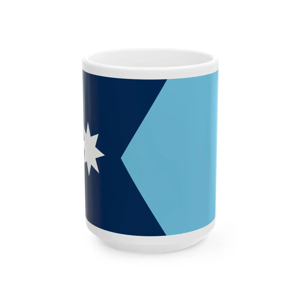 Flag of Minnesota as Paths (United States) White Coffee Mug 15oz - Go Mug Yourself