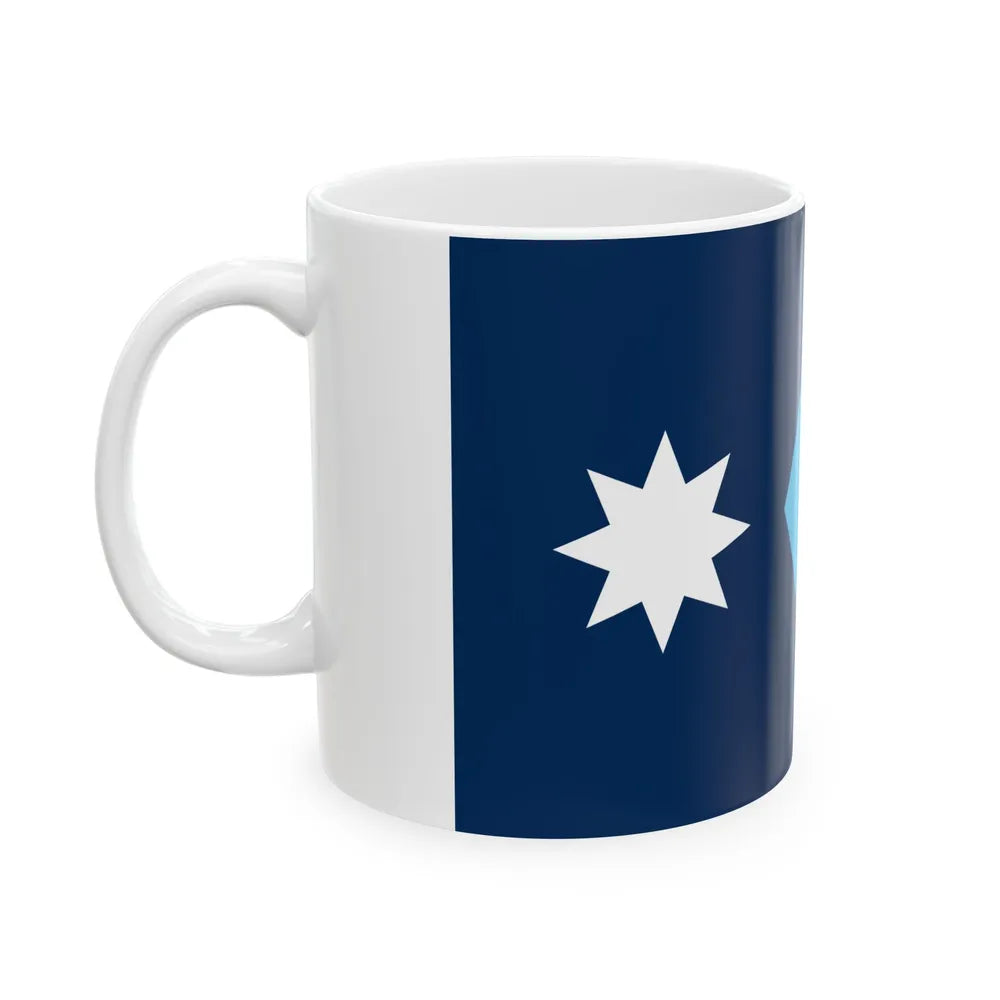 Flag of Minnesota as Paths (United States) White Coffee Mug - Go Mug Yourself