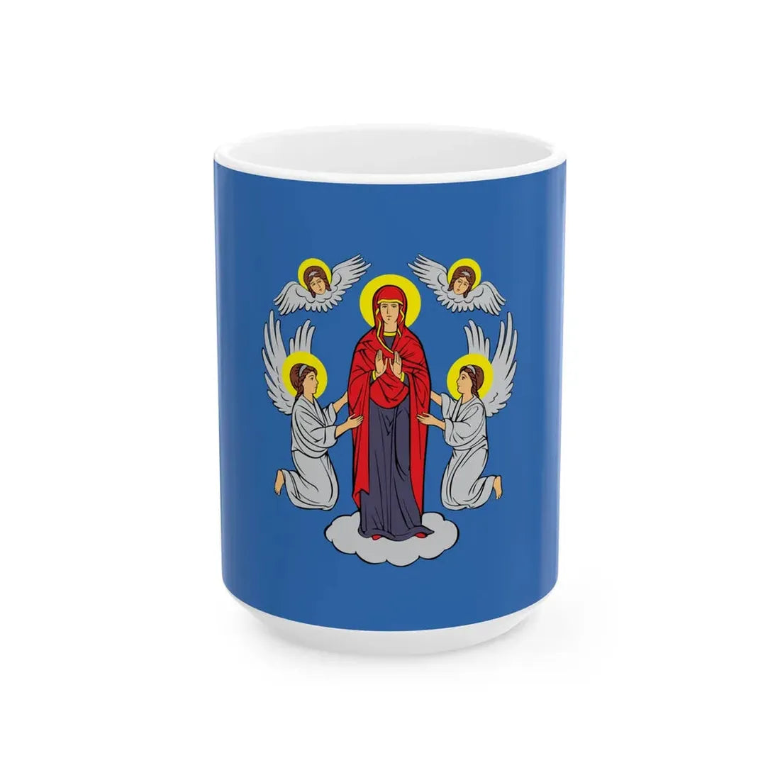 Flag of Minsk Belarus (Belarus) White Coffee Mug 15oz - Go Mug Yourself