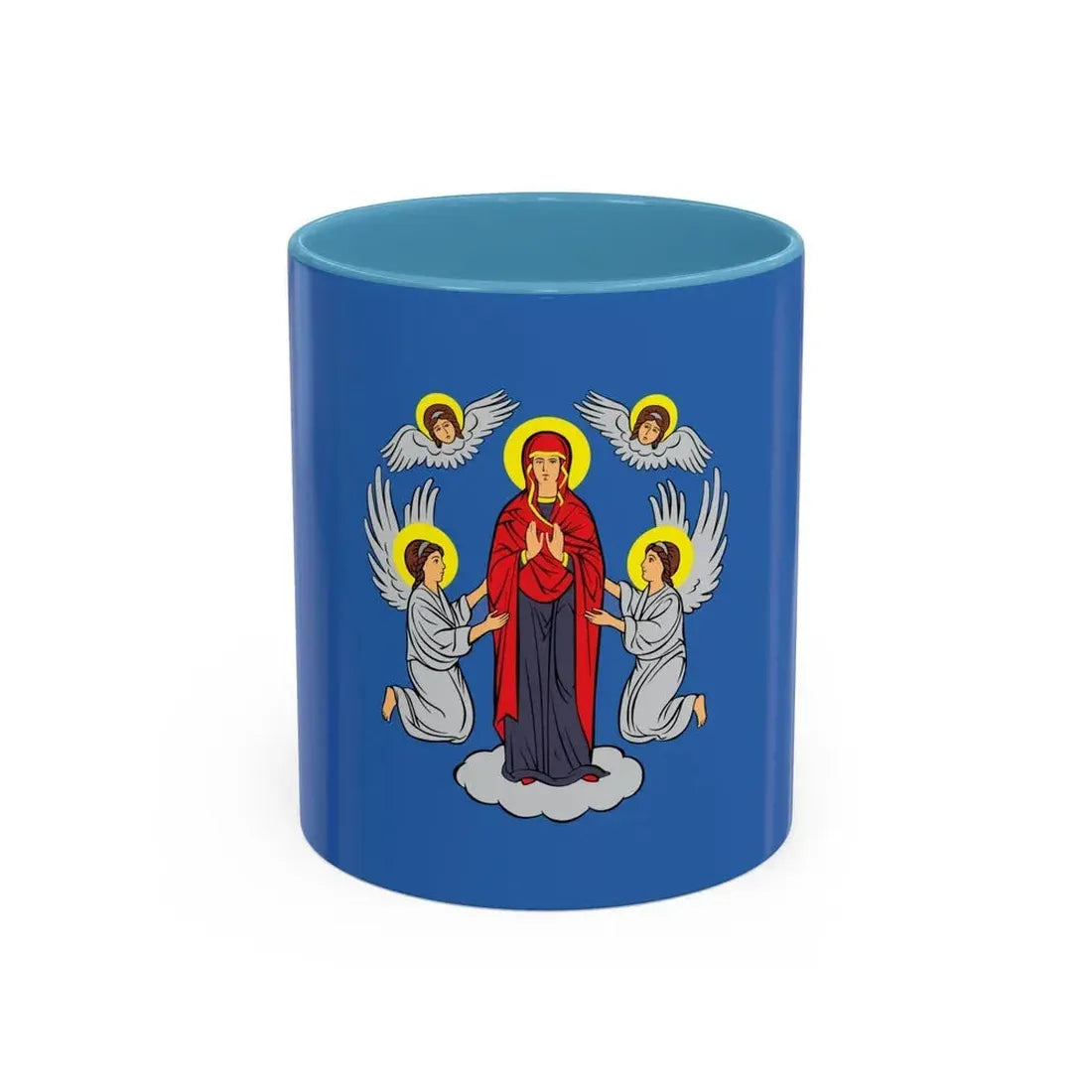 Flag of Minsk Miensk Russia - Accent Coffee Mug 11oz Light Blue - Go Mug Yourself