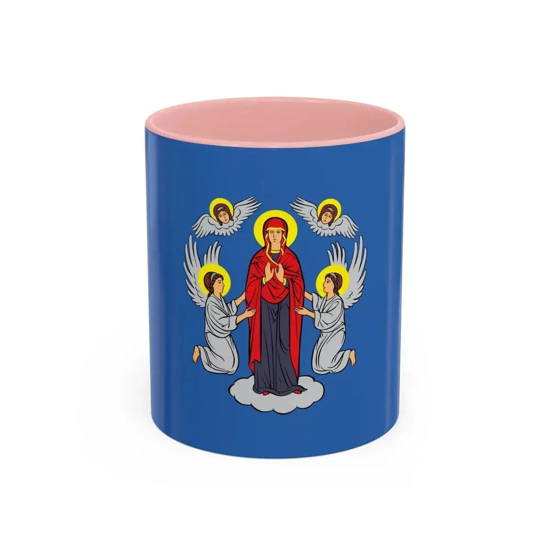 Flag of Minsk Miensk Russia - Accent Coffee Mug 11oz Pink - Go Mug Yourself