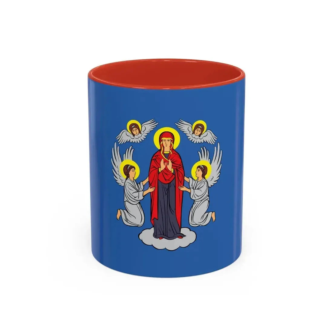 Flag of Minsk Miensk Russia - Accent Coffee Mug 11oz Red - Go Mug Yourself
