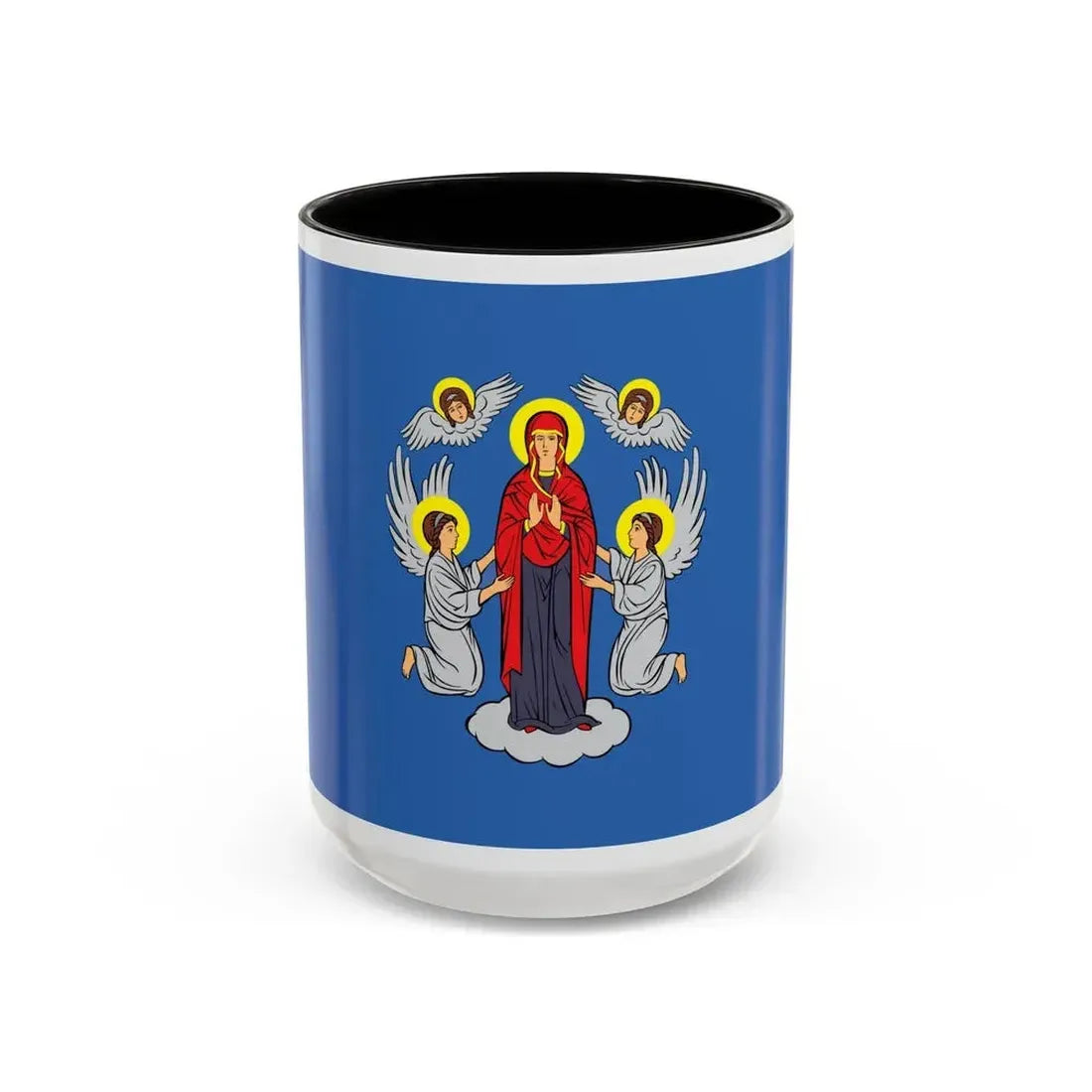 Flag of Minsk Miensk Russia - Accent Coffee Mug 15oz Black - Go Mug Yourself