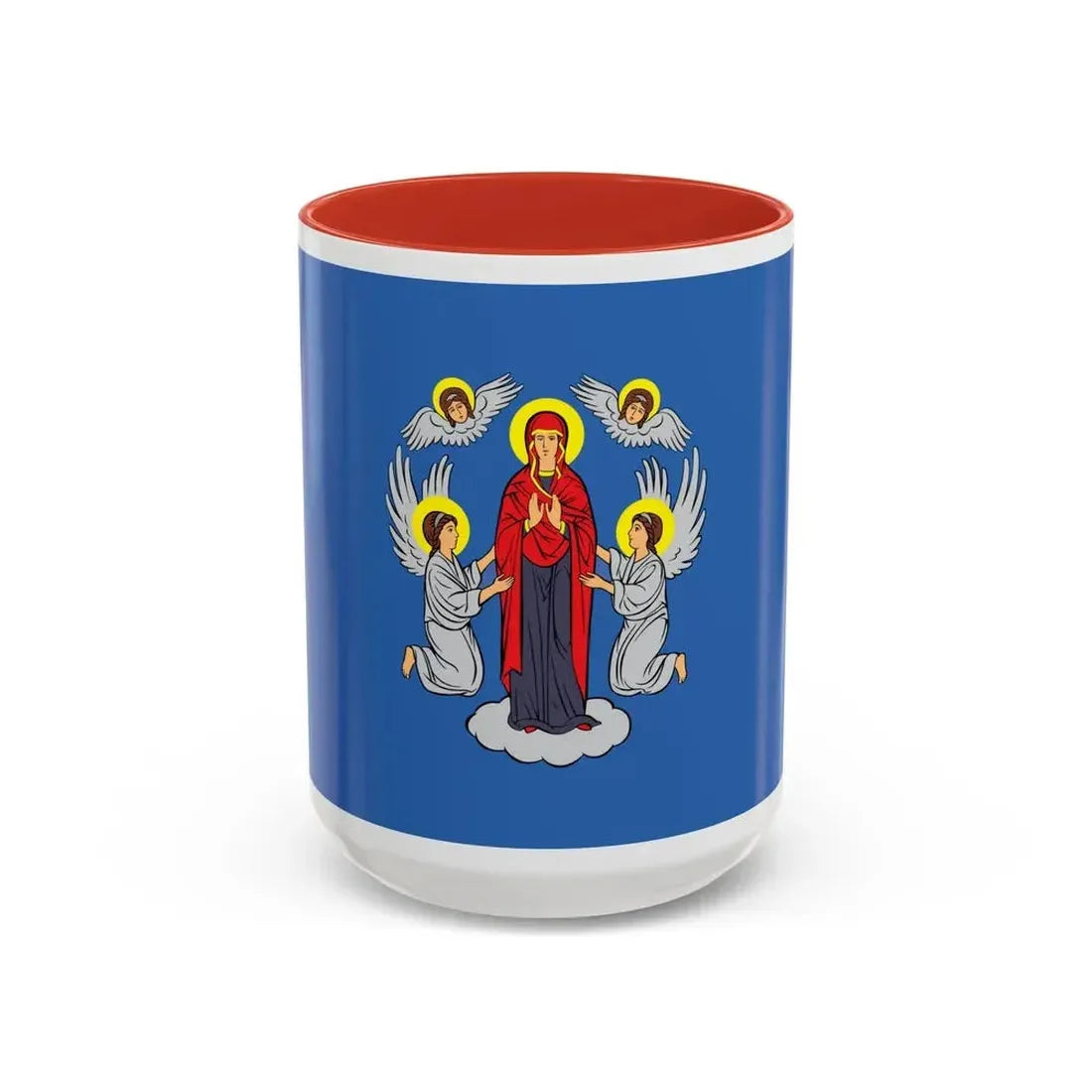 Flag of Minsk Miensk Russia - Accent Coffee Mug 15oz Red - Go Mug Yourself