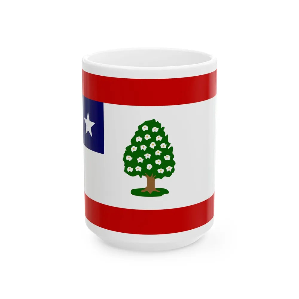Flag of Mississippi 1861-1865 (United States) White Coffee Mug 15oz - Go Mug Yourself