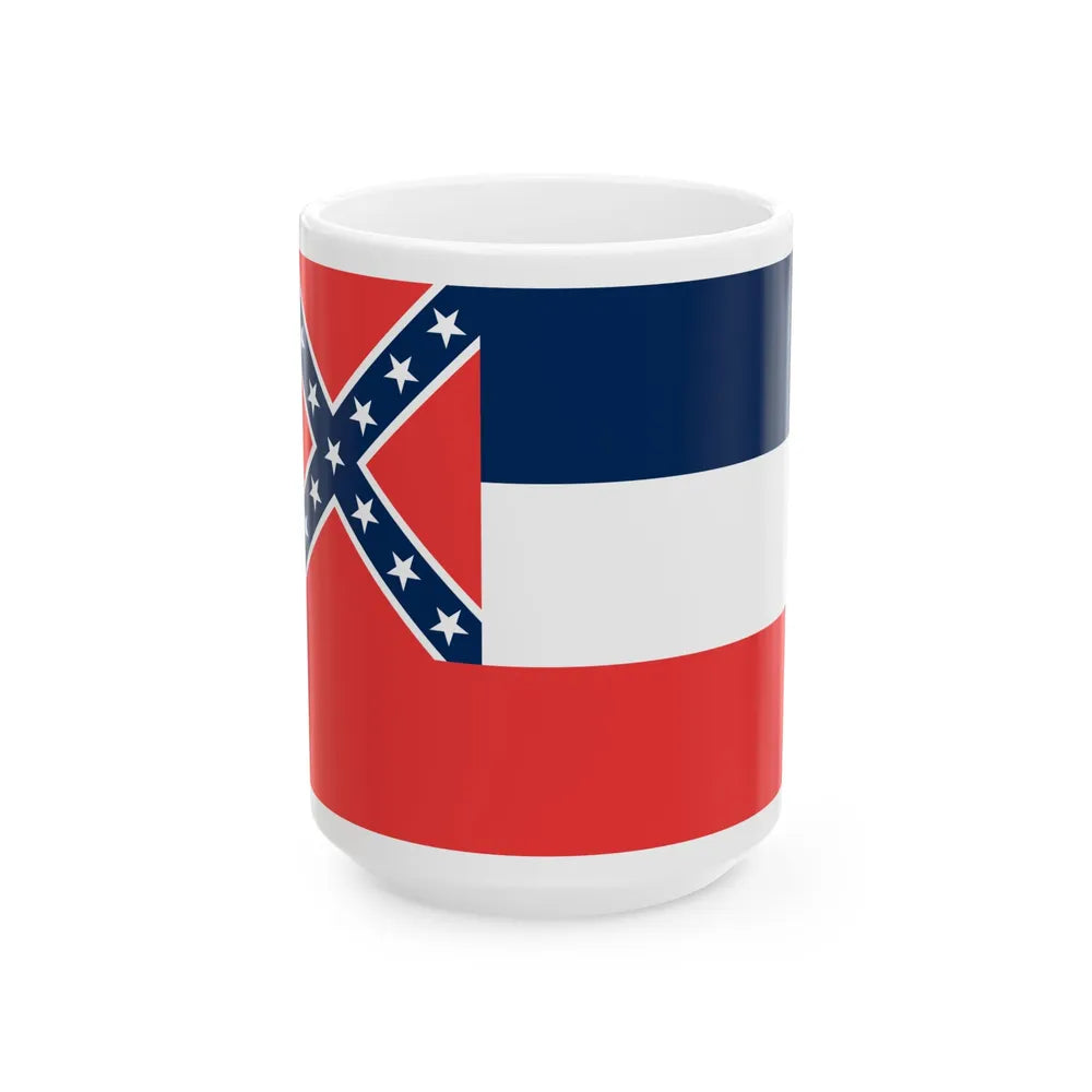 Flag of Mississippi 1894-1906 (United States) White Coffee Mug 15oz - Go Mug Yourself