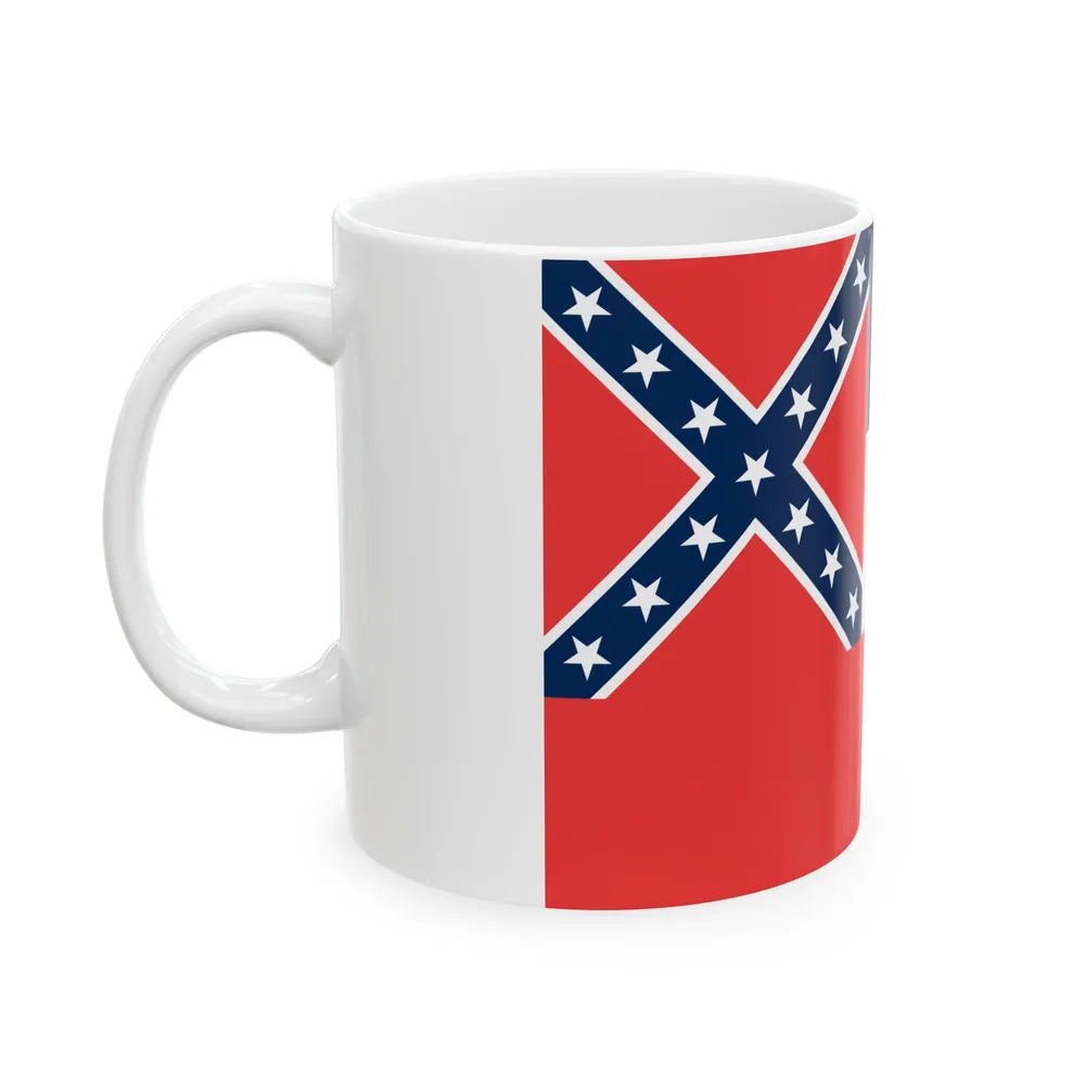 Flag of Mississippi 1894-1906 (United States) White Coffee Mug - Go Mug Yourself