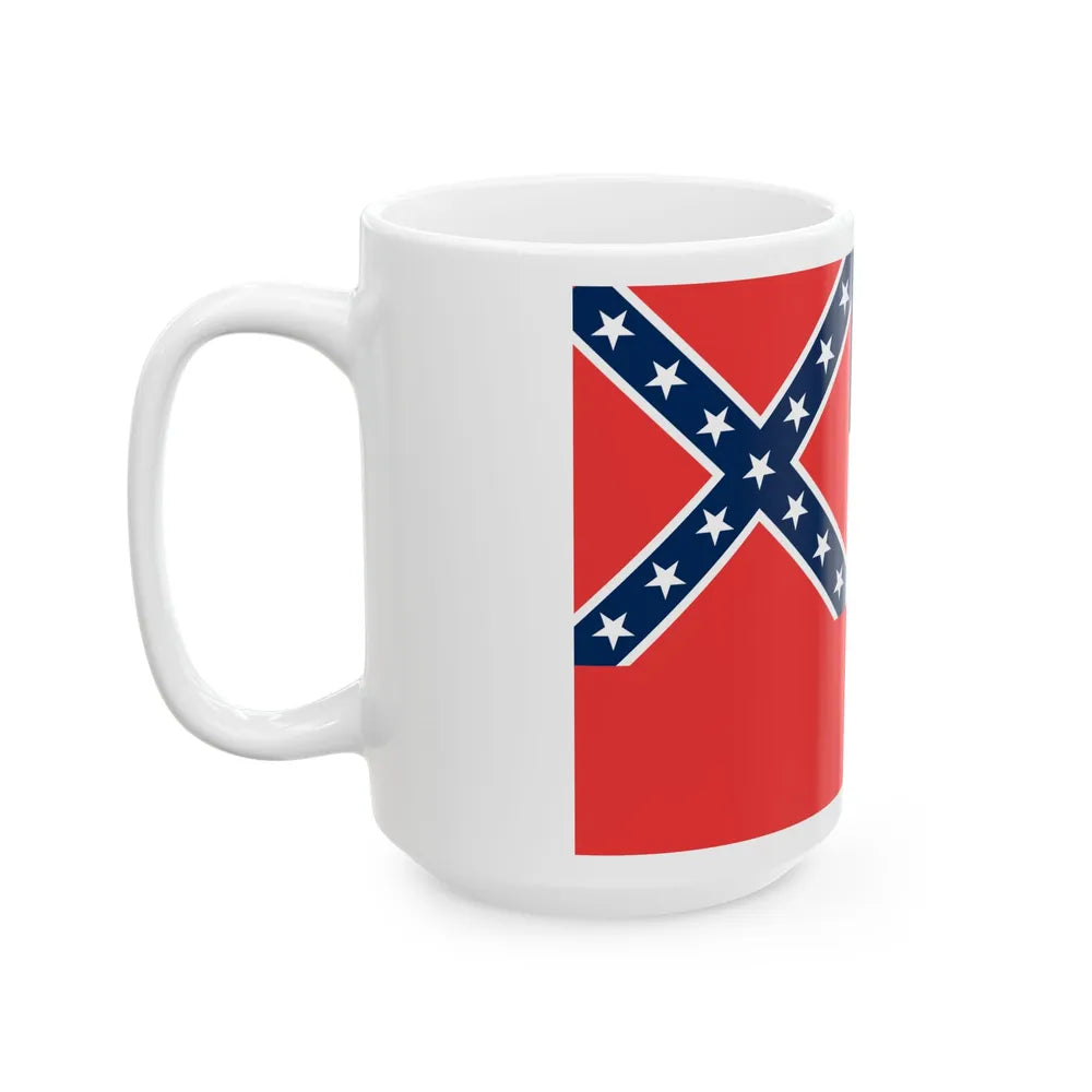 Flag of Mississippi 1894-1906 (United States) White Coffee Mug - Go Mug Yourself