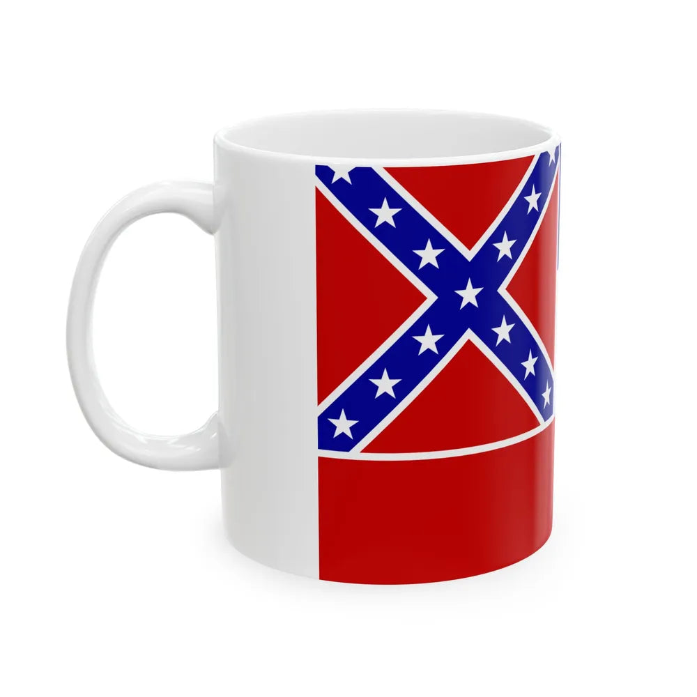 Flag of Mississippi 1996-2001 (United States) White Coffee Mug - Go Mug Yourself