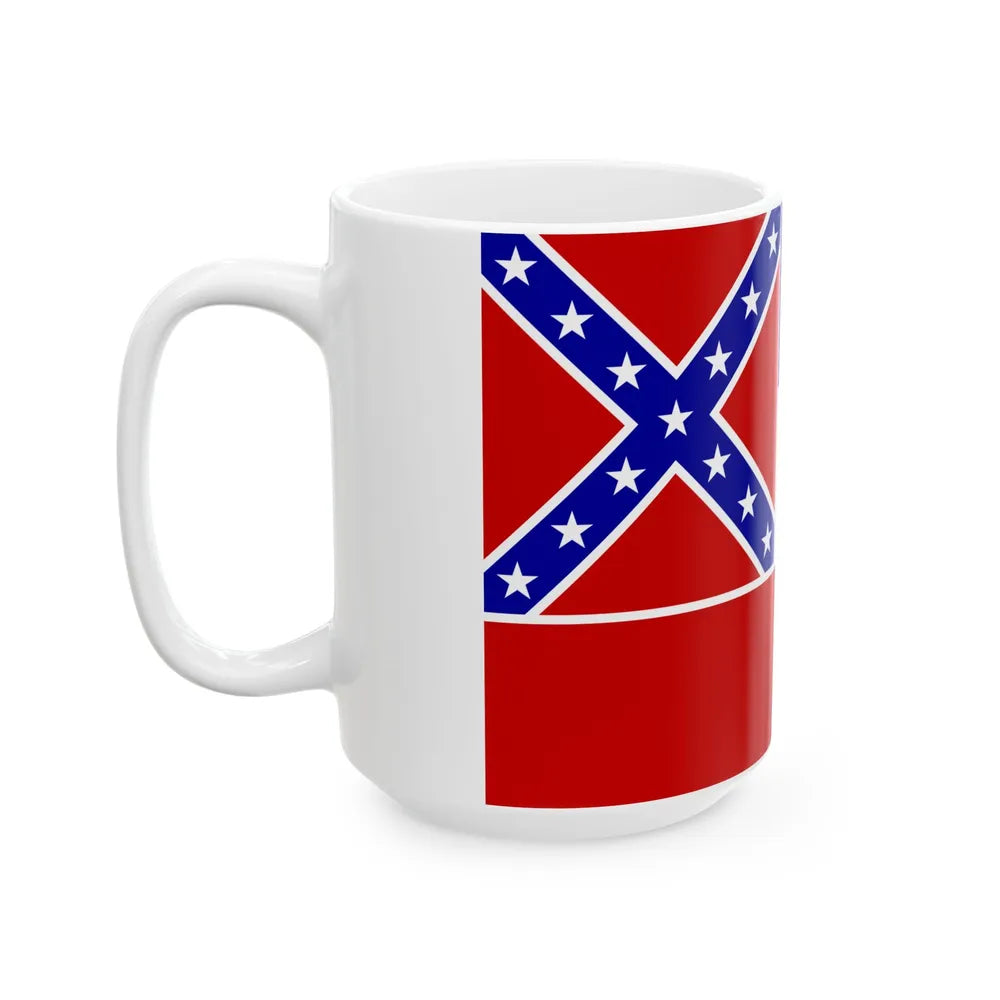Flag of Mississippi 1996-2001 (United States) White Coffee Mug - Go Mug Yourself