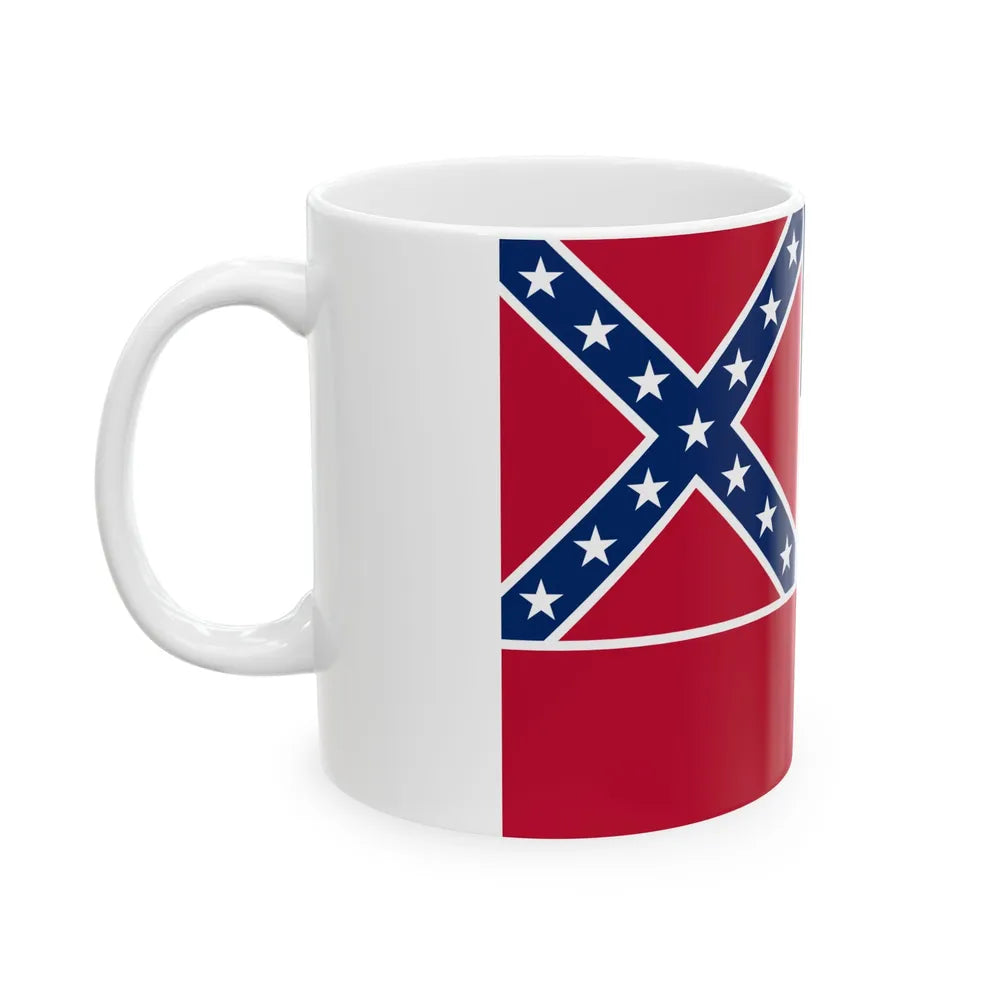 Flag of Mississippi 2001-2020 (United States) White Coffee Mug - Go Mug Yourself