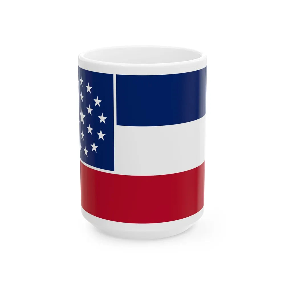 Flag of Mississippi 2001 proposal (United States) White Coffee Mug 15oz - Go Mug Yourself