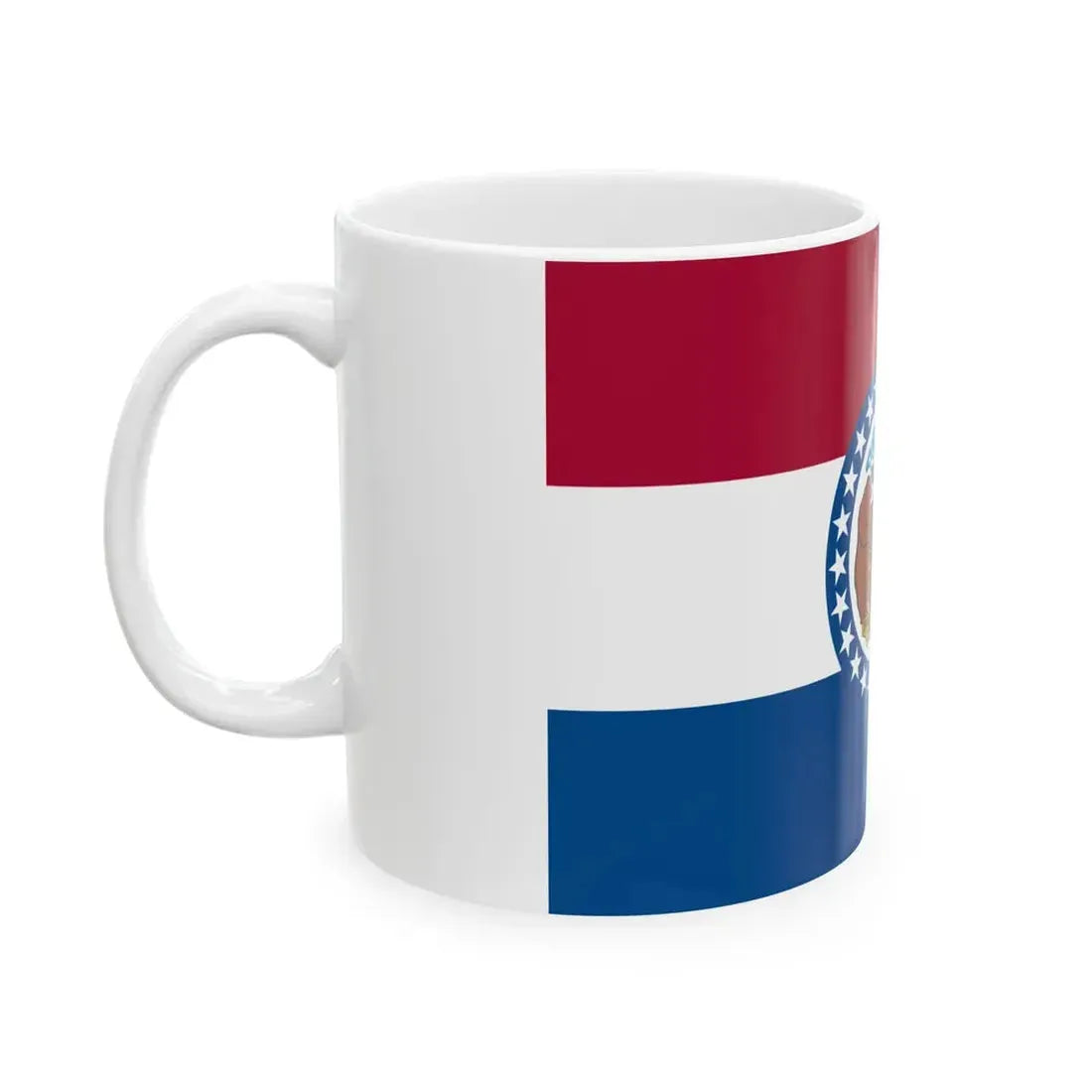 Flag of Missouri 3-2 (United States) White Coffee Mug - Go Mug Yourself
