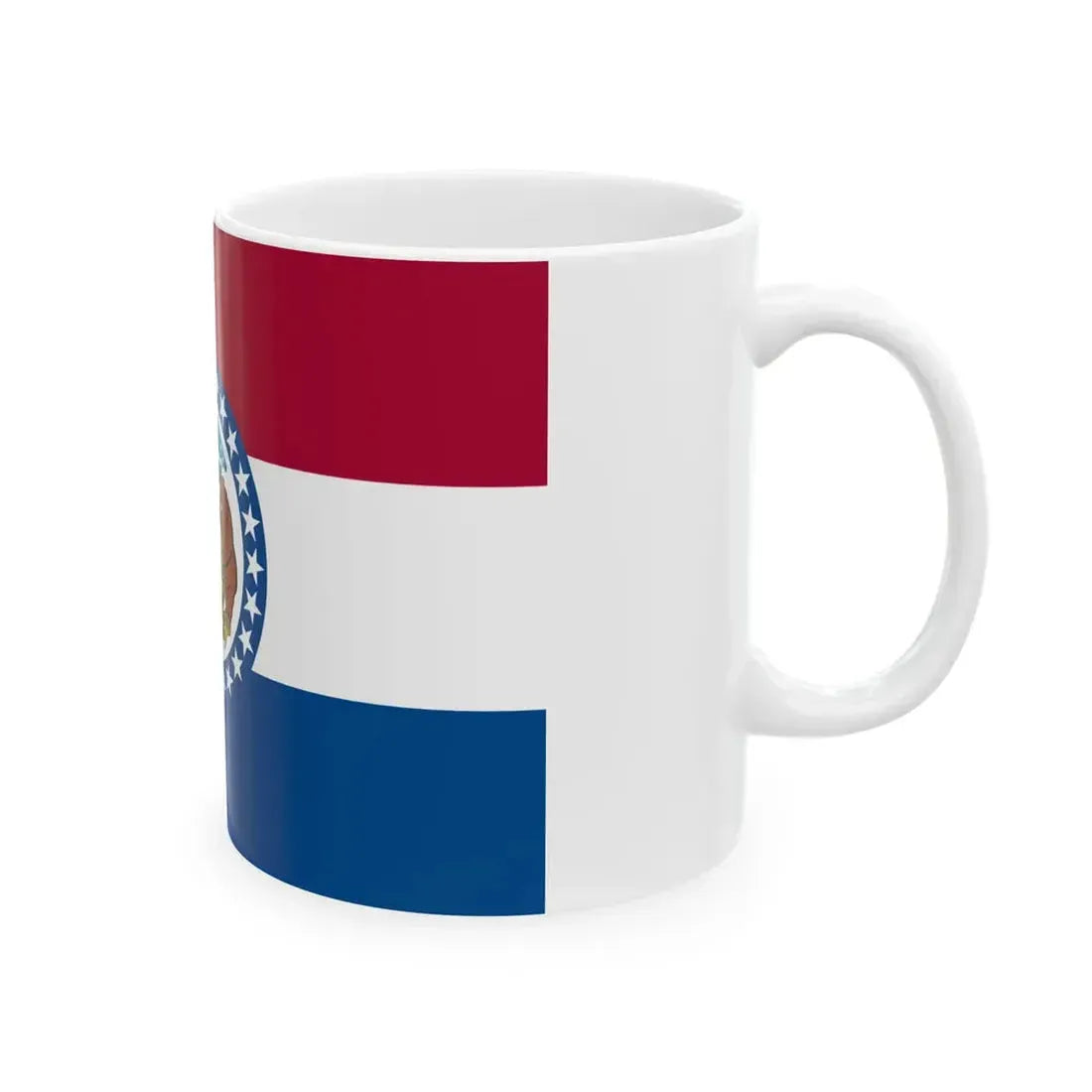 Flag of Missouri 3-2 (United States) White Coffee Mug - Go Mug Yourself