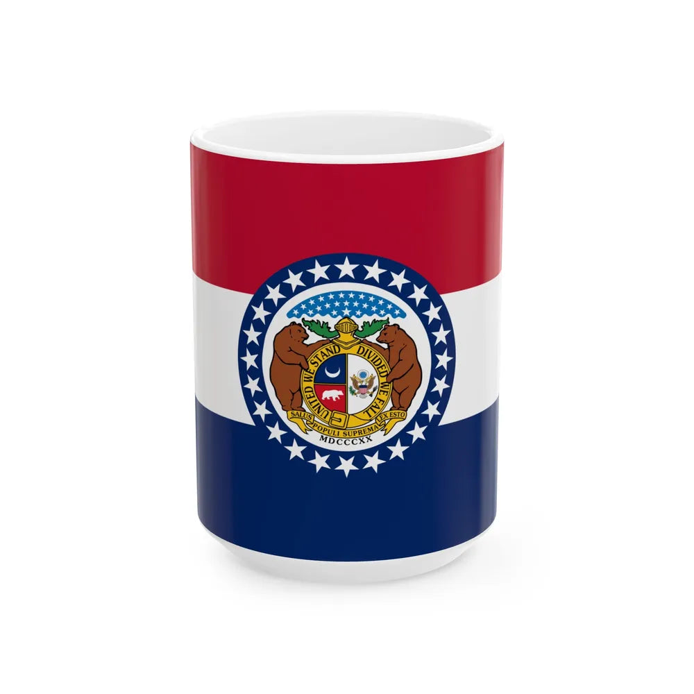 Flag of Missouri (United States) White Coffee Mug 15oz - Go Mug Yourself