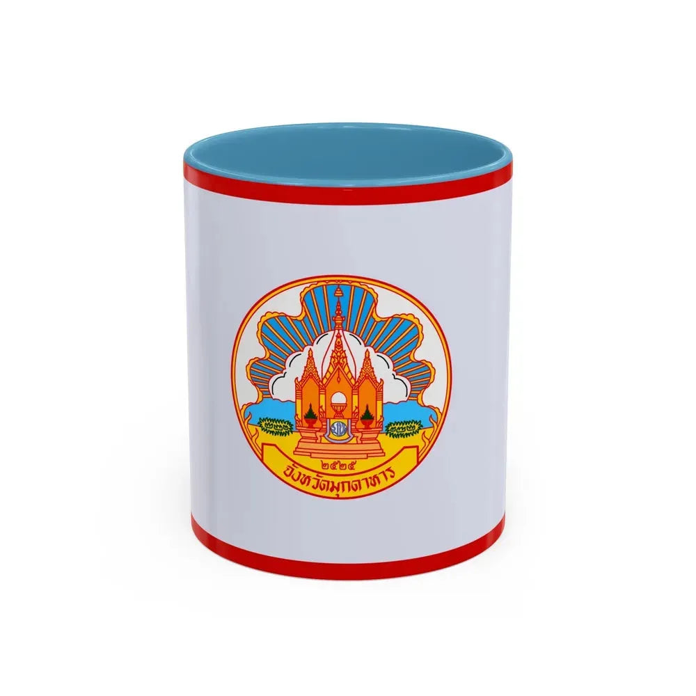 Flag of Mokdahan Province Thailand - Accent Coffee Mug 11oz Light Blue - Go Mug Yourself