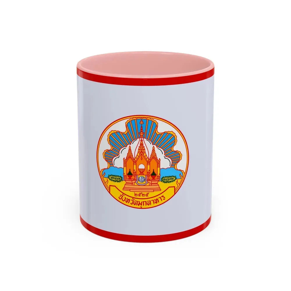 Flag of Mokdahan Province Thailand - Accent Coffee Mug 11oz Pink - Go Mug Yourself