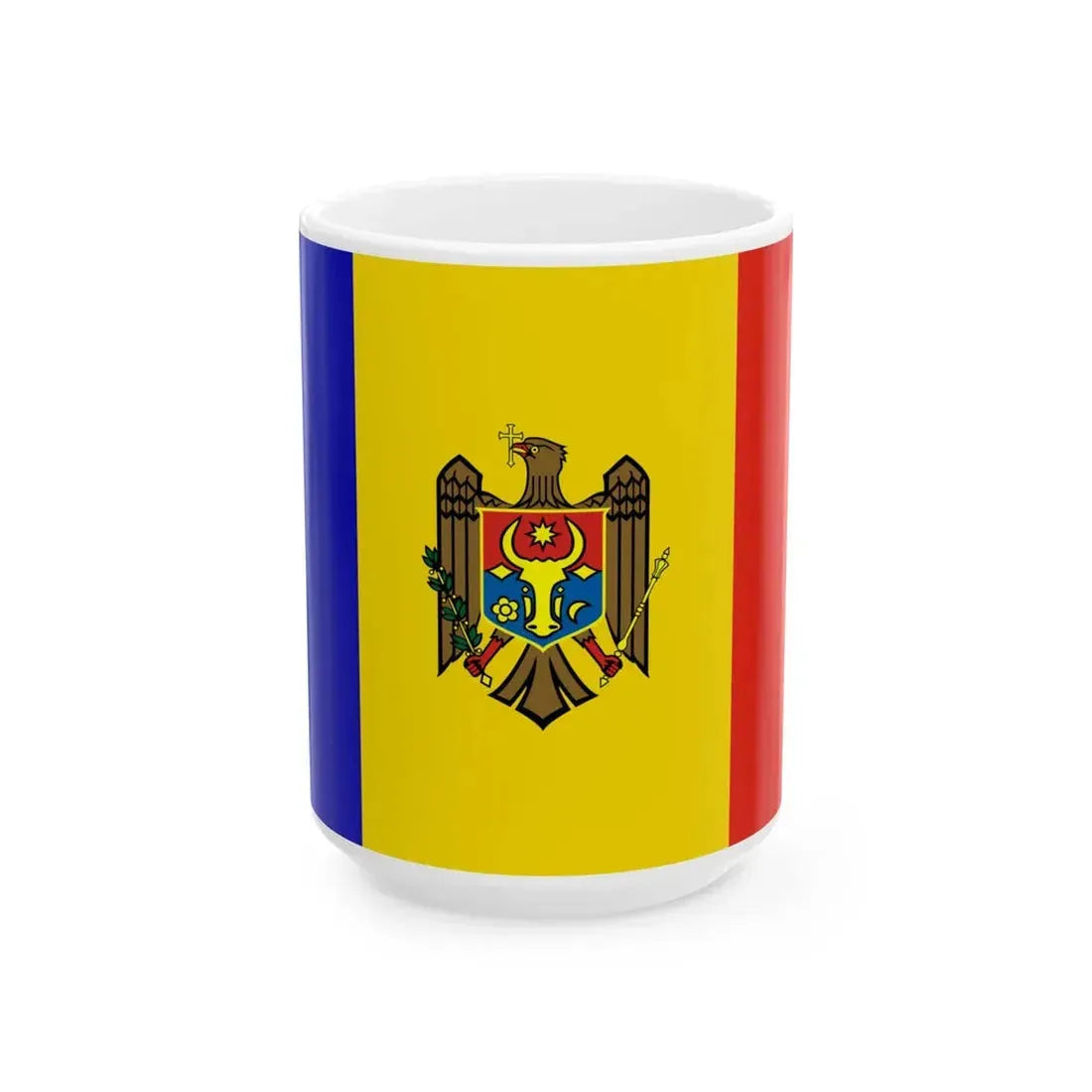Flag of Moldova 1990-2010 (Moldova) White Coffee Mug 15oz - Go Mug Yourself