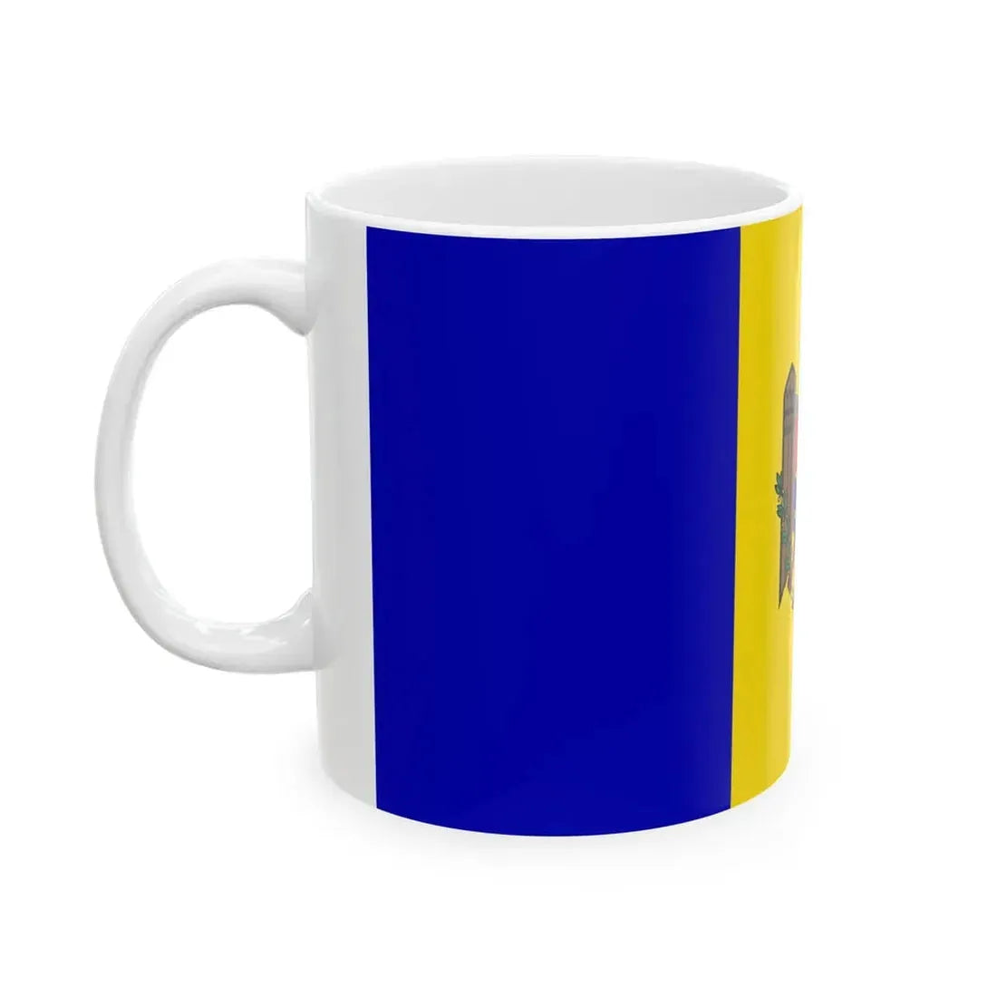 Flag of Moldova Alternate color shade (Moldova) White Coffee Mug - Go Mug Yourself