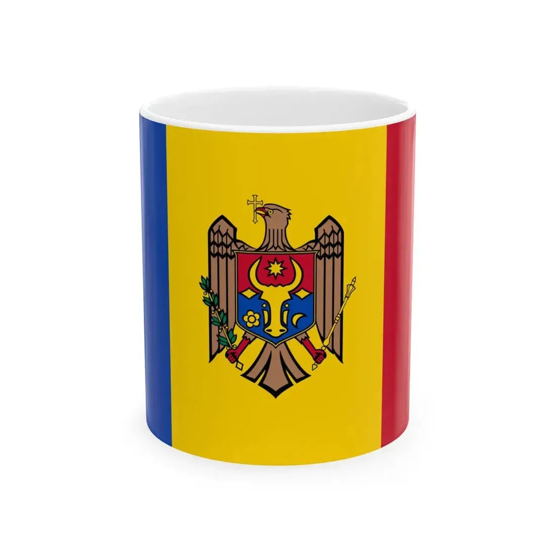 Flag of Moldova (Moldova) White Coffee Mug 11oz - Go Mug Yourself