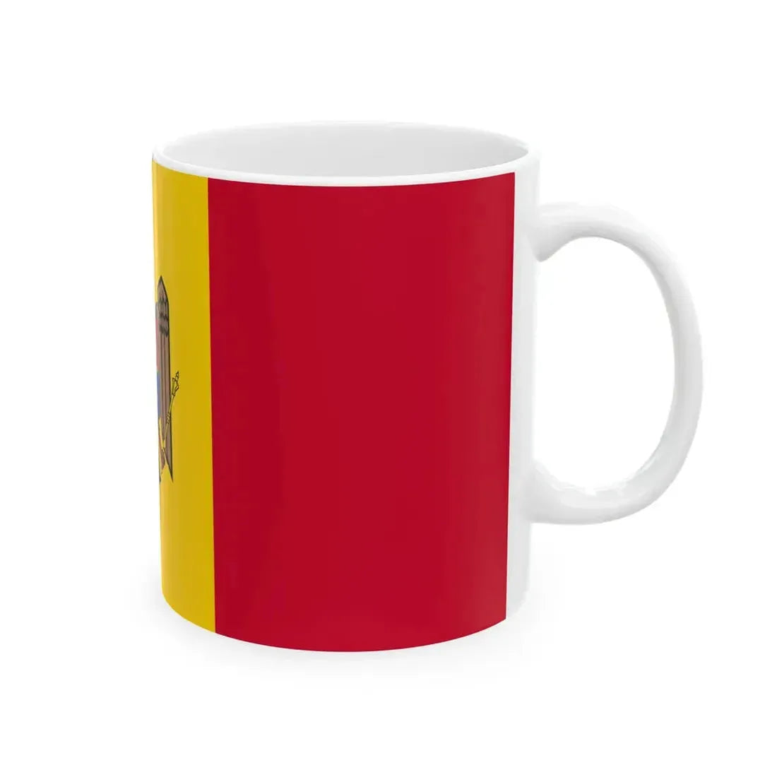 Flag of Moldova (Moldova) White Coffee Mug - Go Mug Yourself