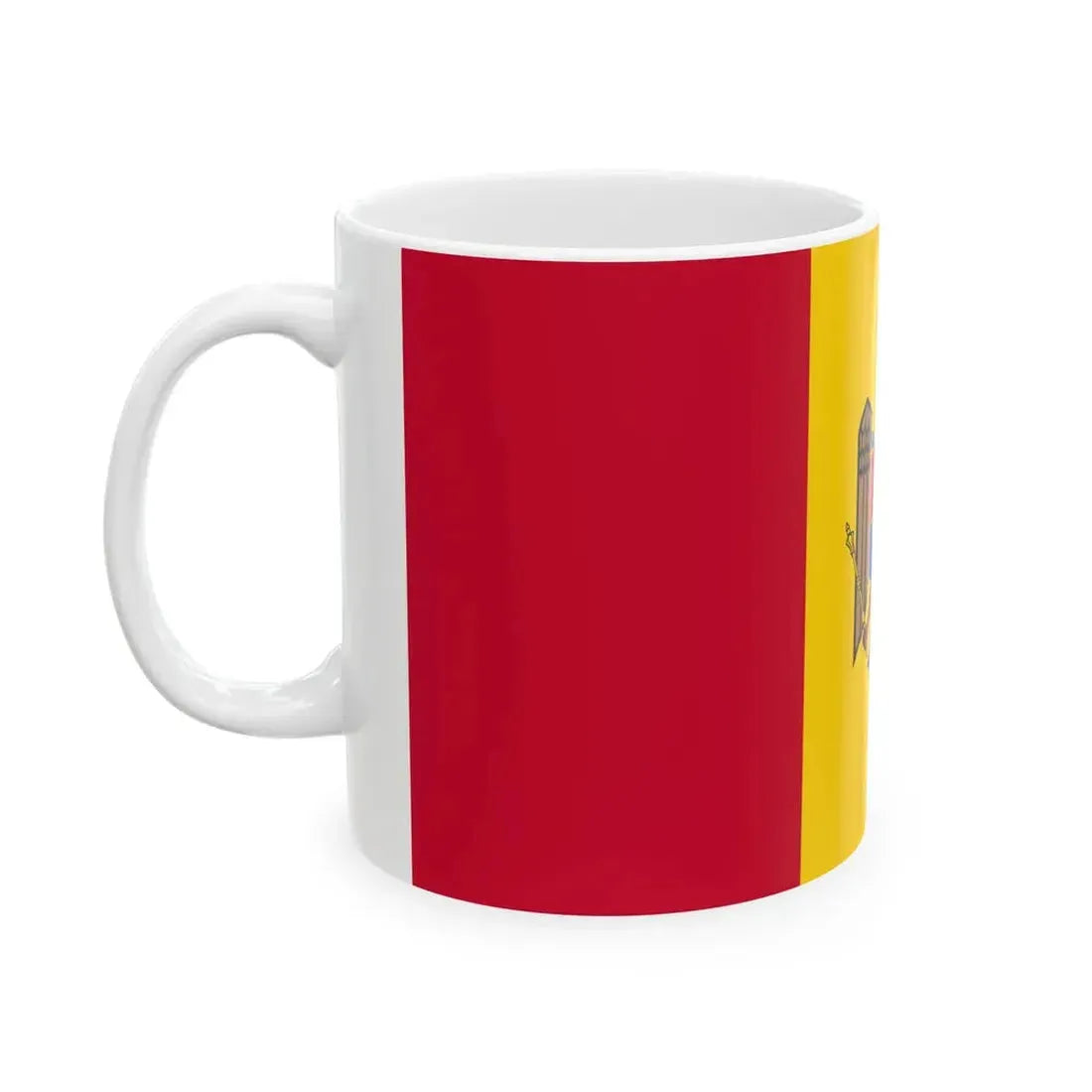 Flag of Moldova reverse (Moldova) White Coffee Mug - Go Mug Yourself