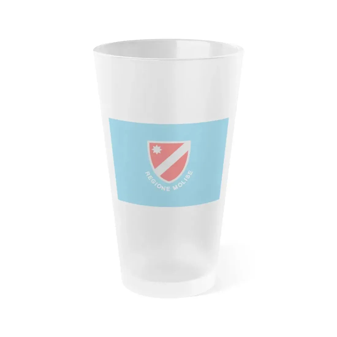 Flag of Molise Italy - Frosted Pint Glass 16oz 16oz Frosted - Go Mug Yourself