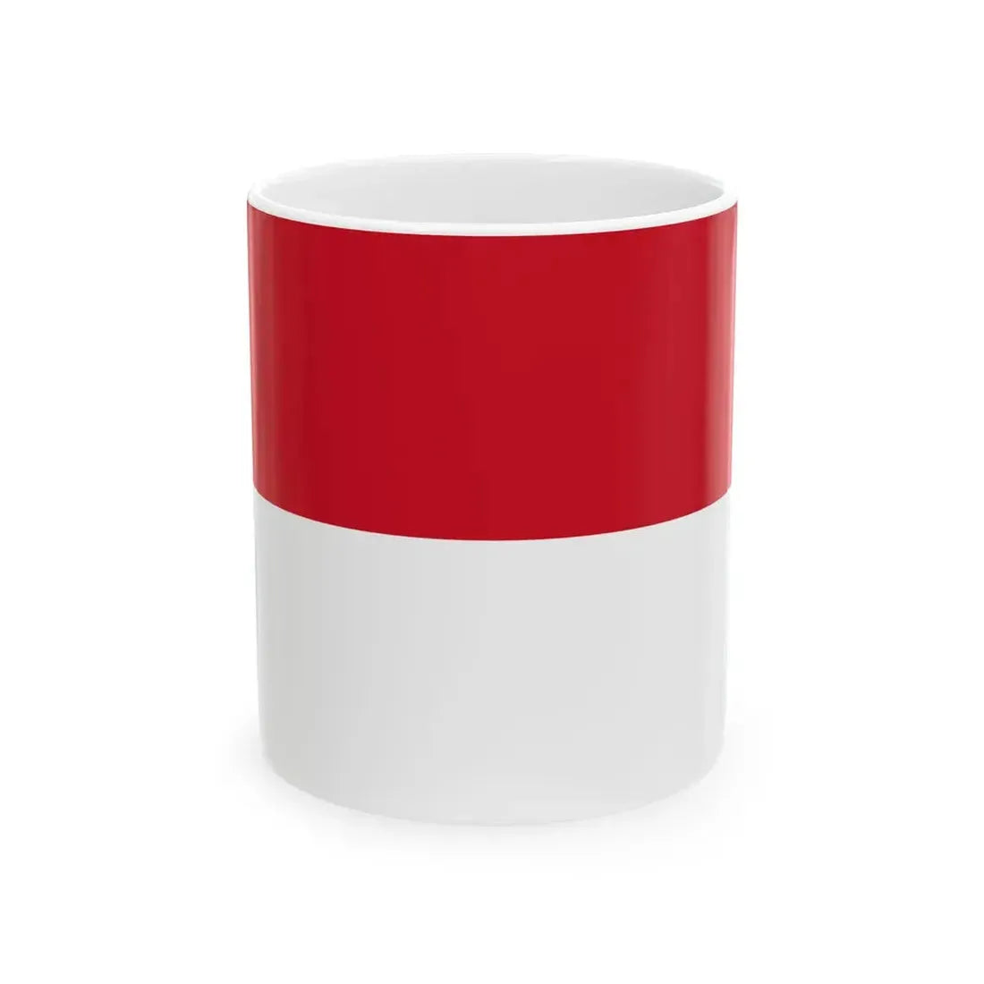 Flag of Monaco 3-2 (Monaco) White Coffee Mug 11oz - Go Mug Yourself
