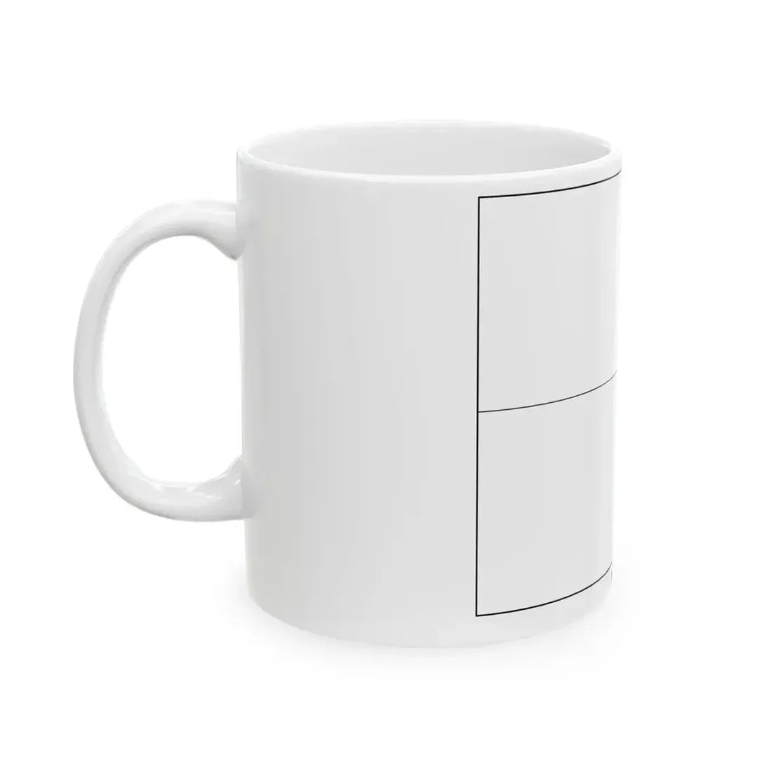 Flag of Monaco colouring page (Monaco) White Coffee Mug - Go Mug Yourself