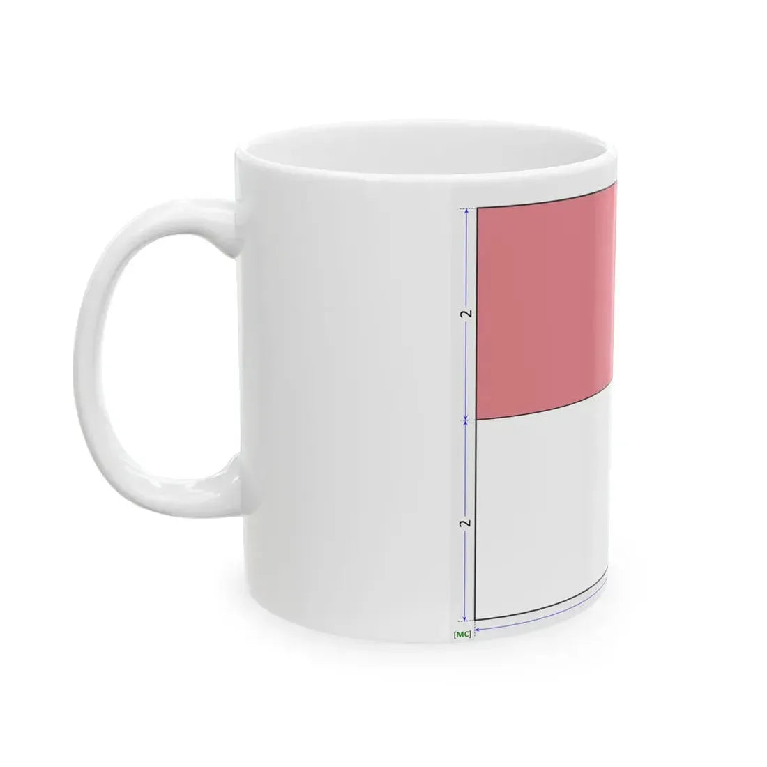 Flag of Monaco construction sheet (Monaco) White Coffee Mug - Go Mug Yourself
