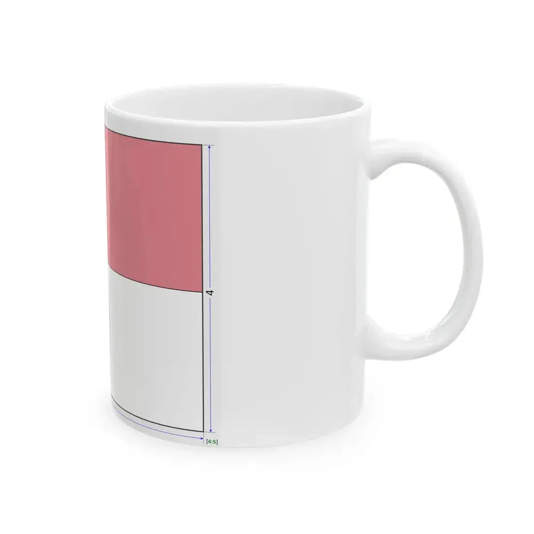 Flag of Monaco construction sheet (Monaco) White Coffee Mug - Go Mug Yourself